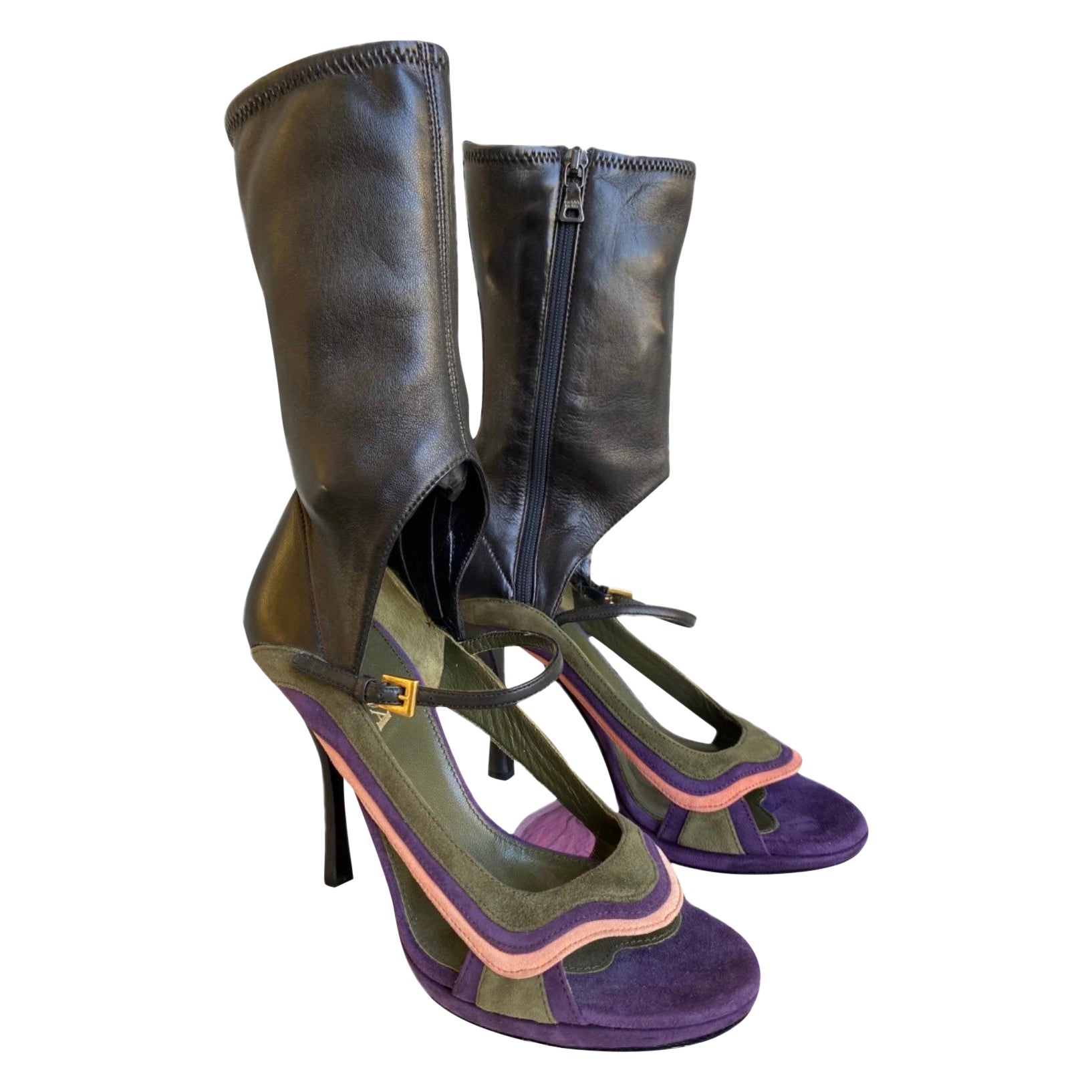 Prada SS 2008 Waves color ankle boot