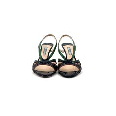 Prada SS 2012 Flames Hotrod Patent Leather Slingback Sandals 36.5