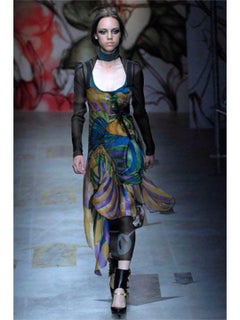 Prada SS08 Fairy Runway Leather Mary Jane Boot Heels 37.5