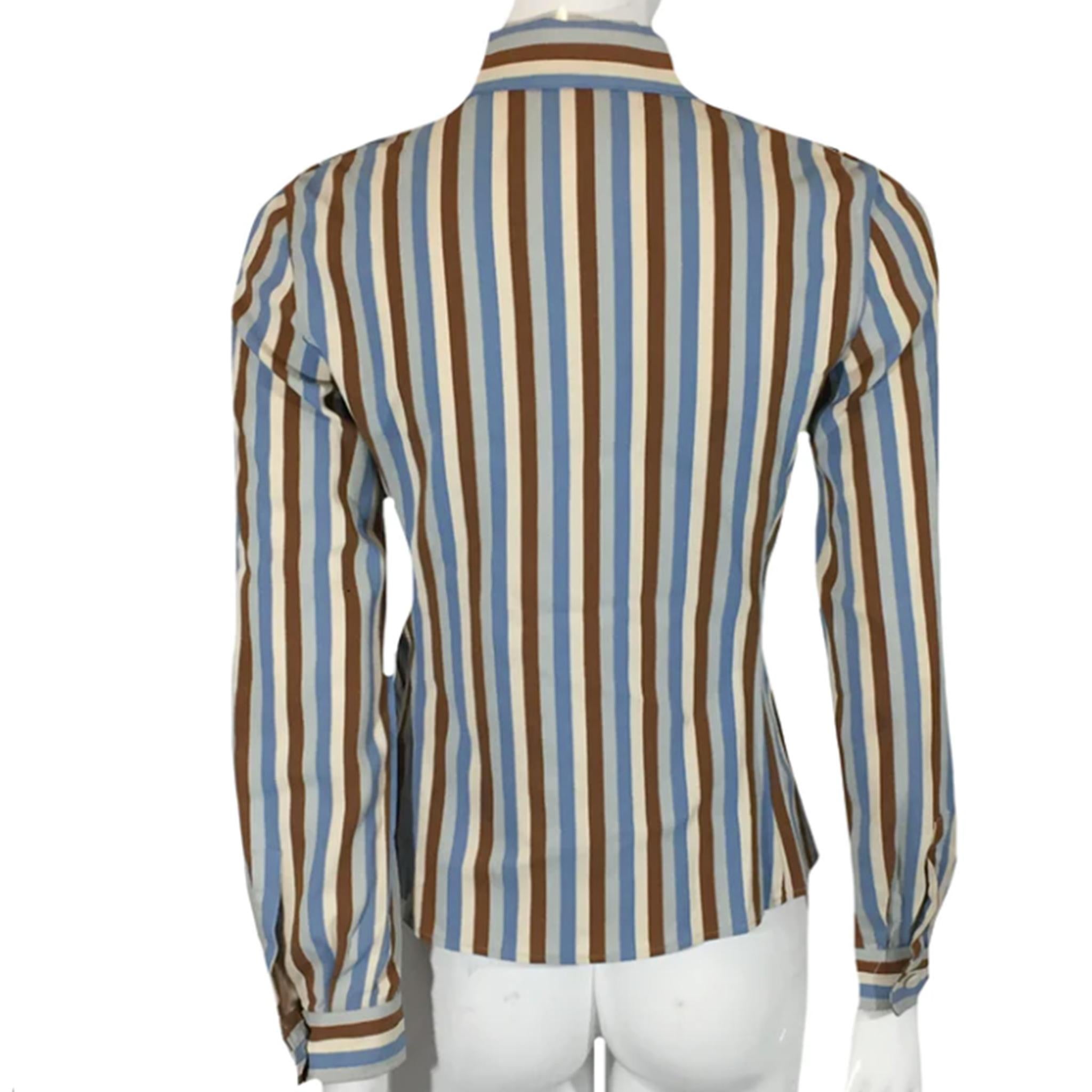 prada striped poplin shirt