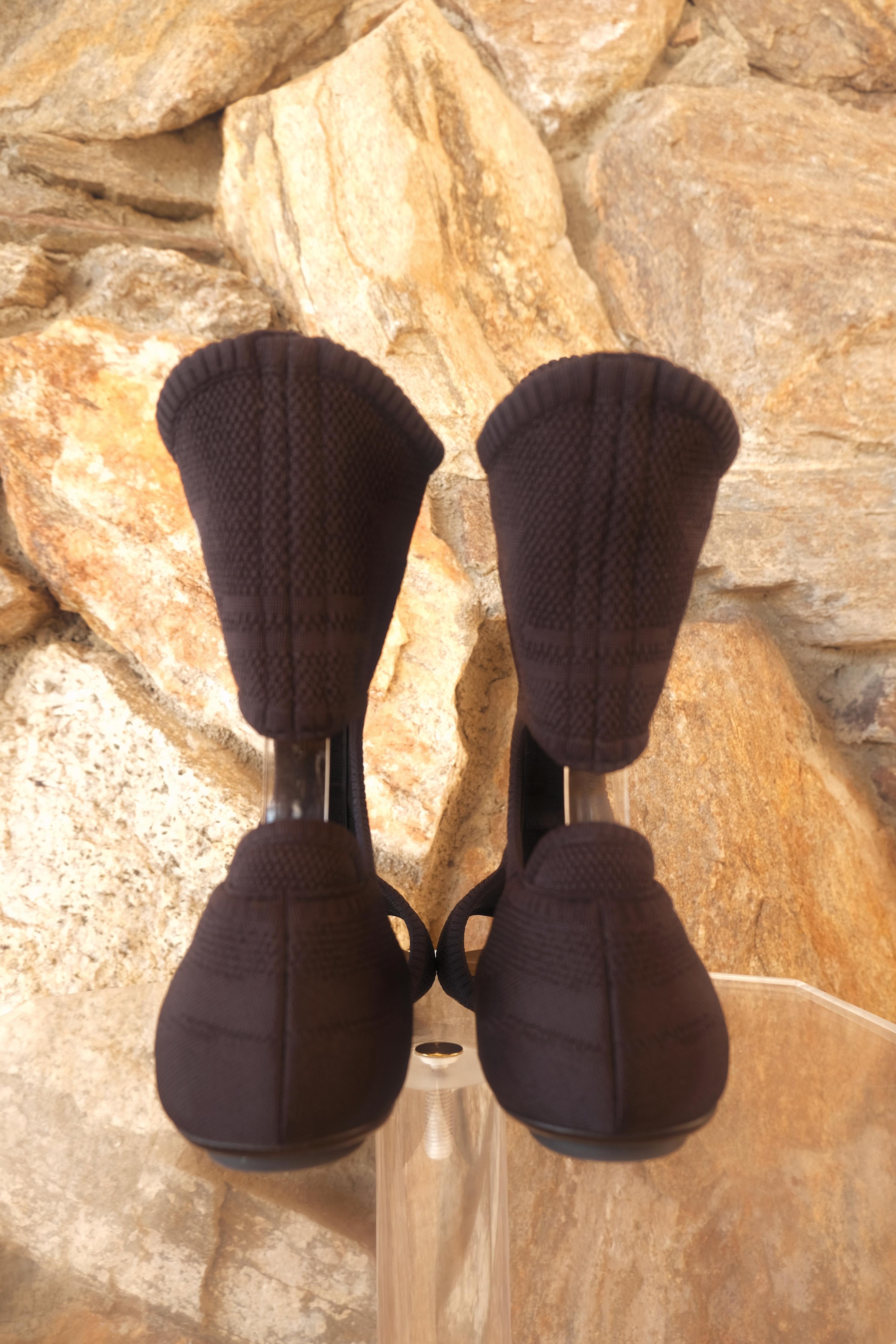 PRADA Stretch Knit Gladiator Sock Sandal Flats For Sale 2