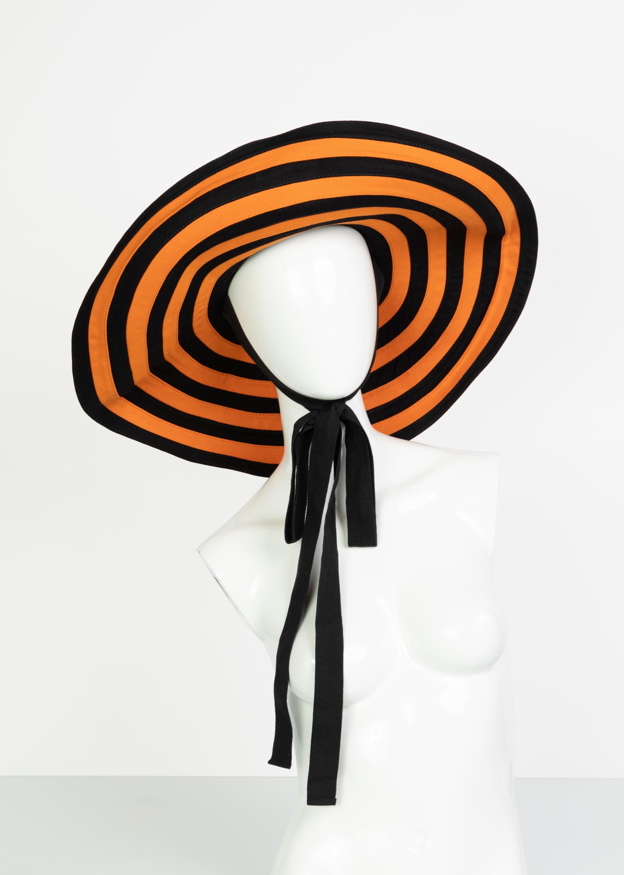 orange prada hat