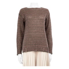 Prada Striped Wool Knit Long Sleeve Top Size XS