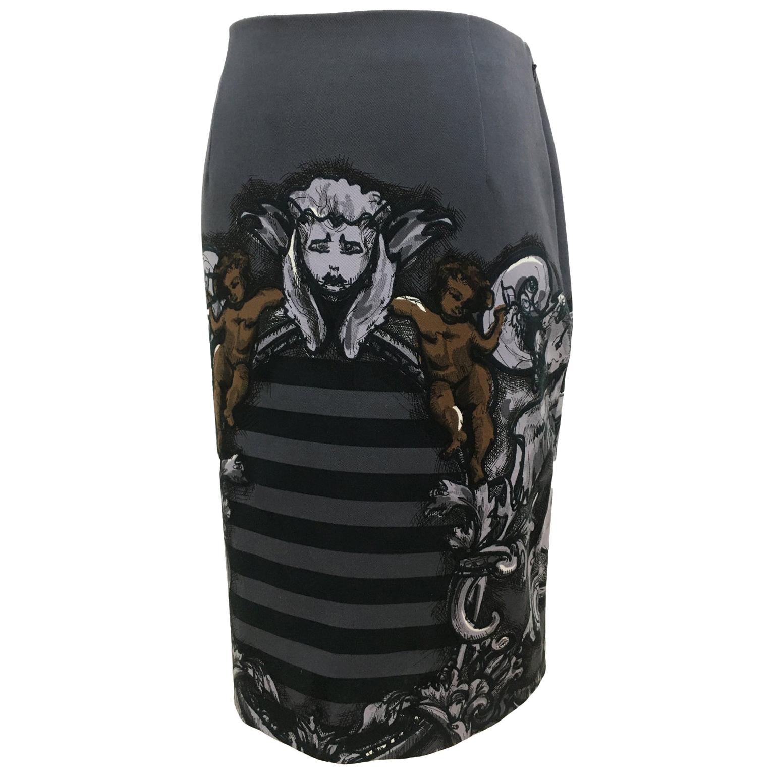 Prada Stripes And Prints Skirt SS 2011