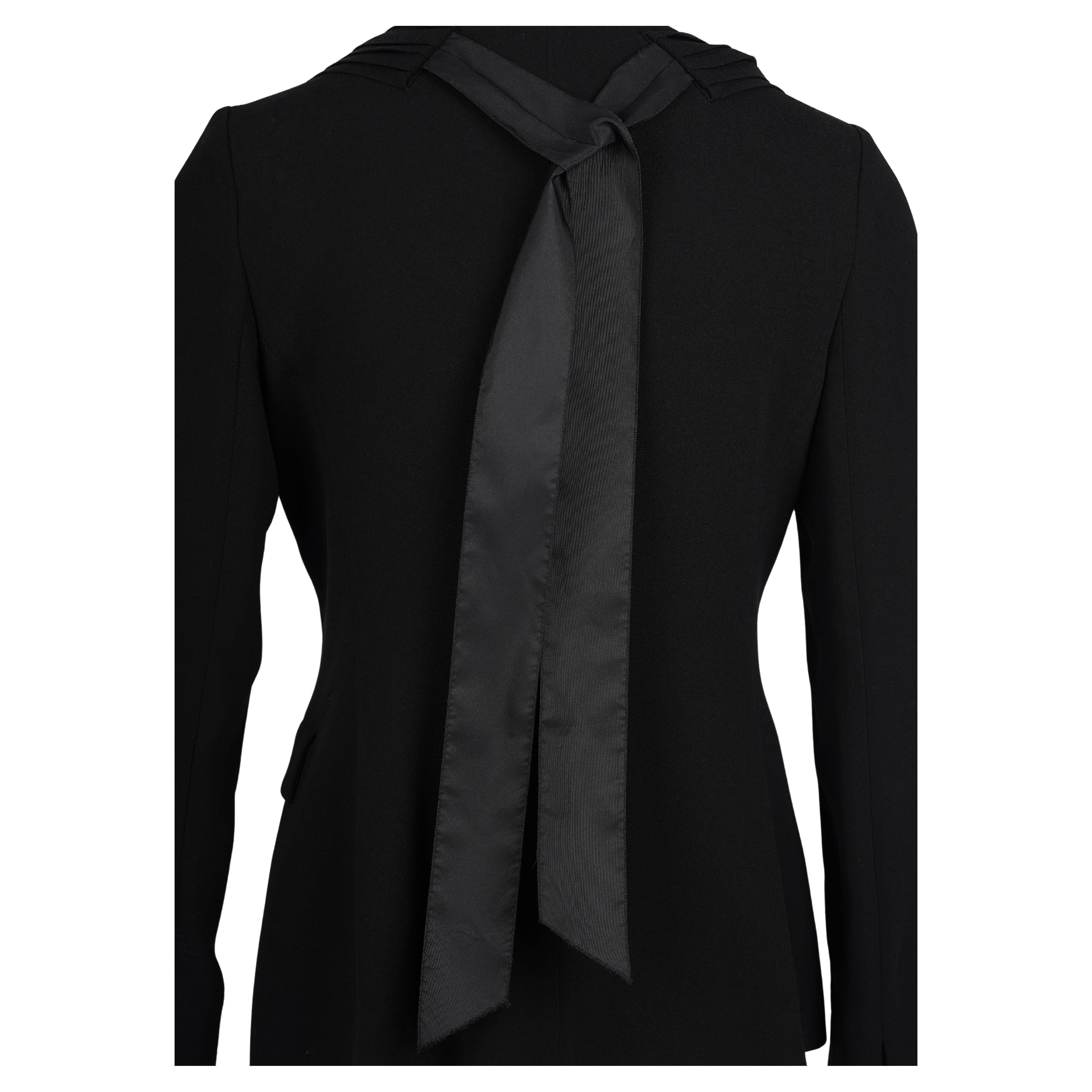 Blazer strutturato di Prada con dettaglio a cravatta - Made in Italy, 2008 in vendita 2
