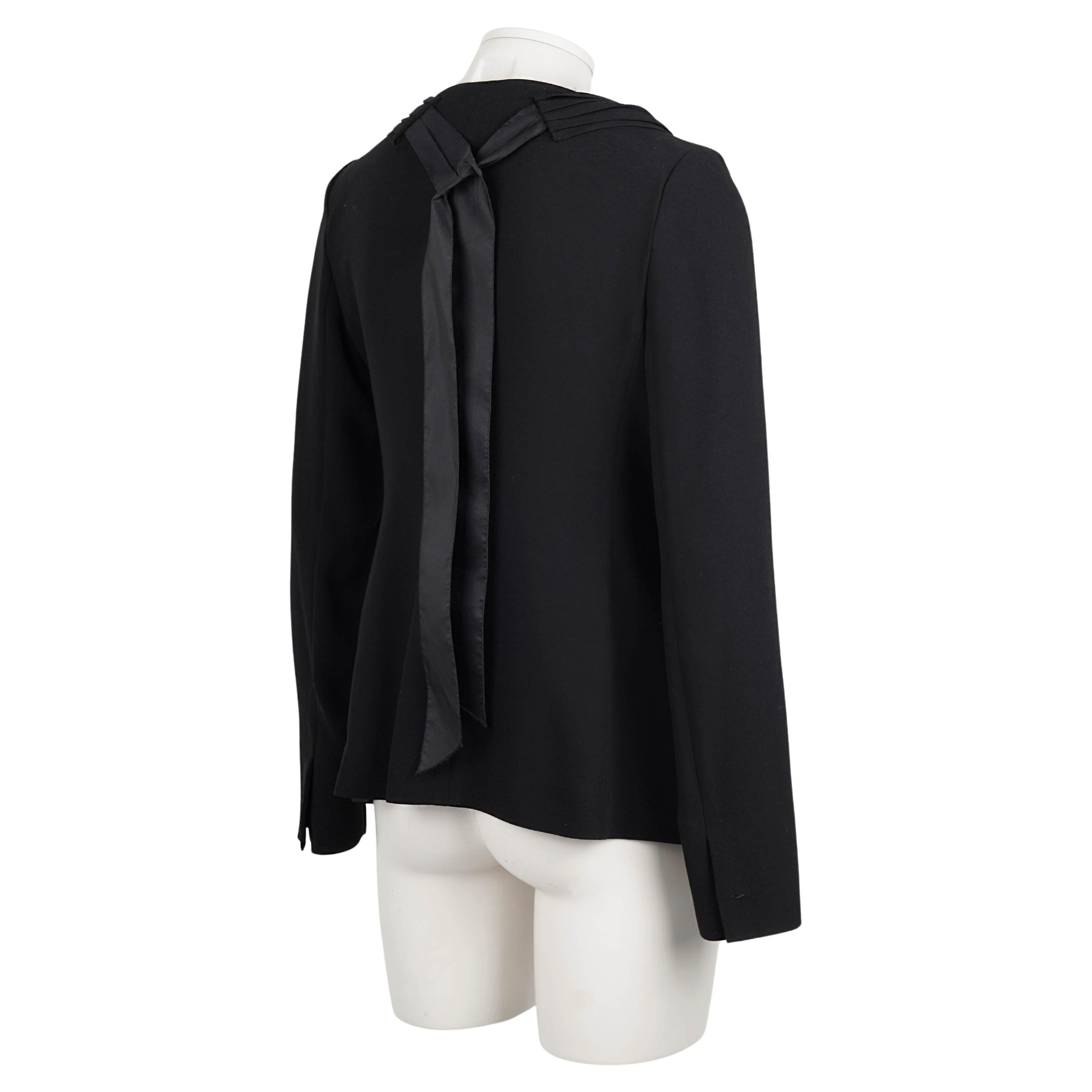 Blazer strutturato di Prada con dettaglio a cravatta - Made in Italy, 2008 in vendita 3