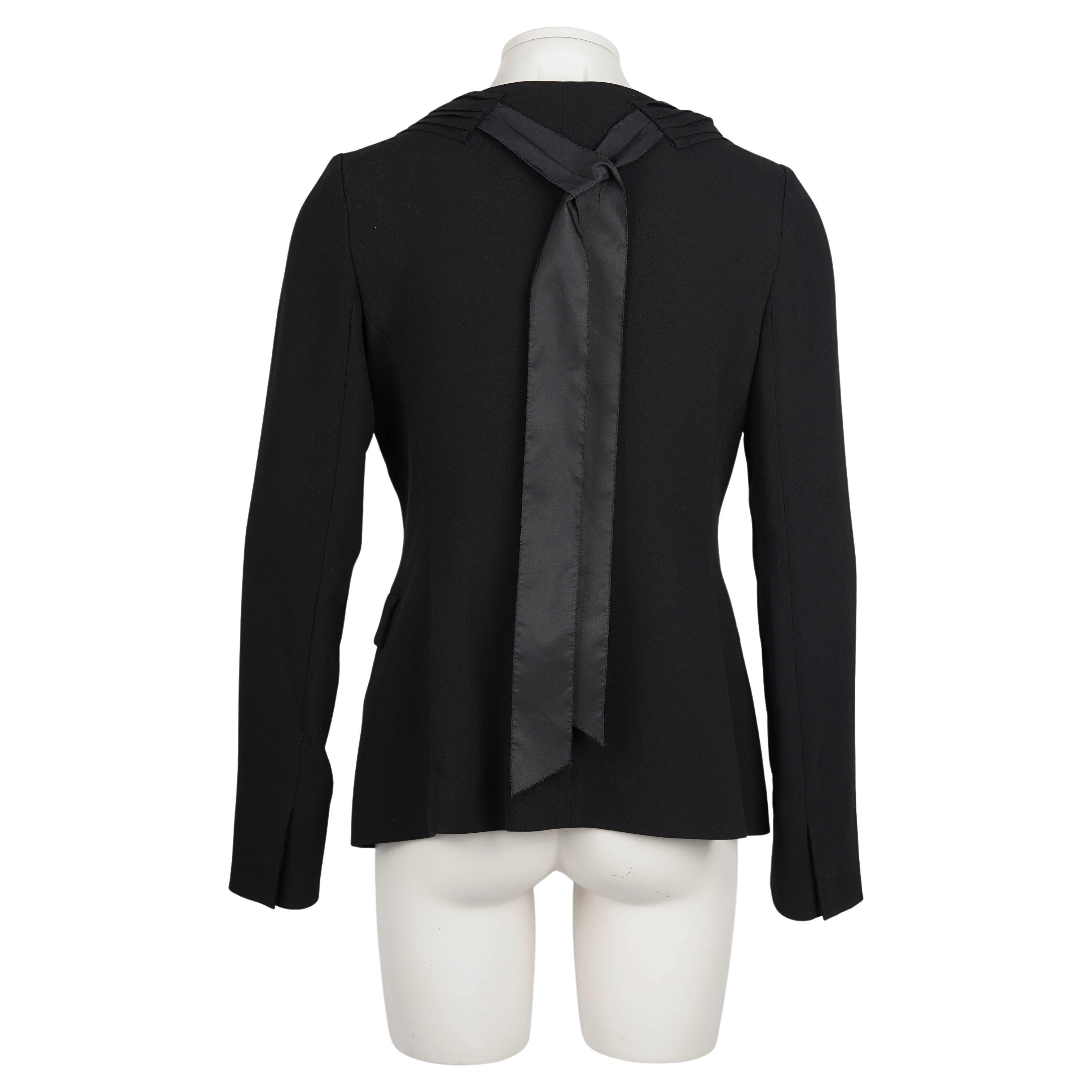 Blazer strutturato di Prada con dettaglio a cravatta - Made in Italy, 2008 in vendita 4