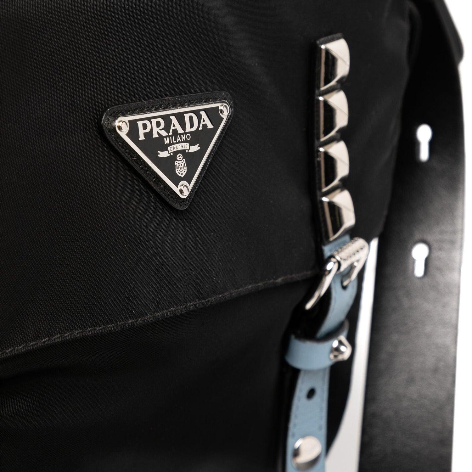 Black Prada Studded Bag For Sale
