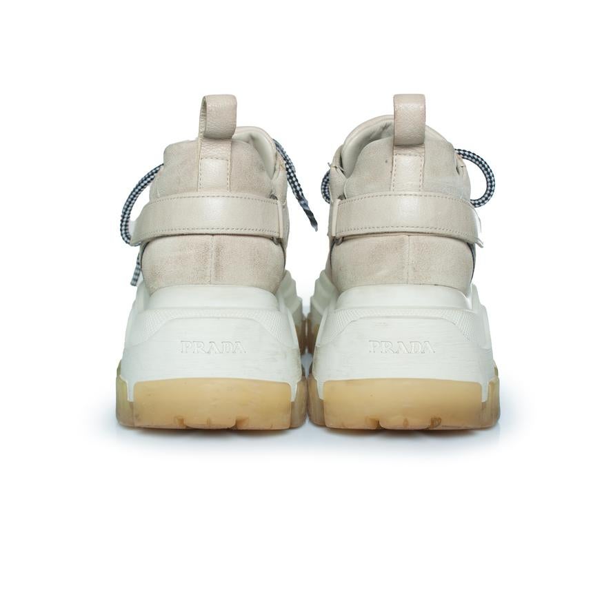 Prada, baskets chunky en daim en vente 1