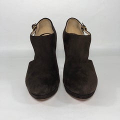 Prada Suede Cut Out Stiletto Platform Pumps
