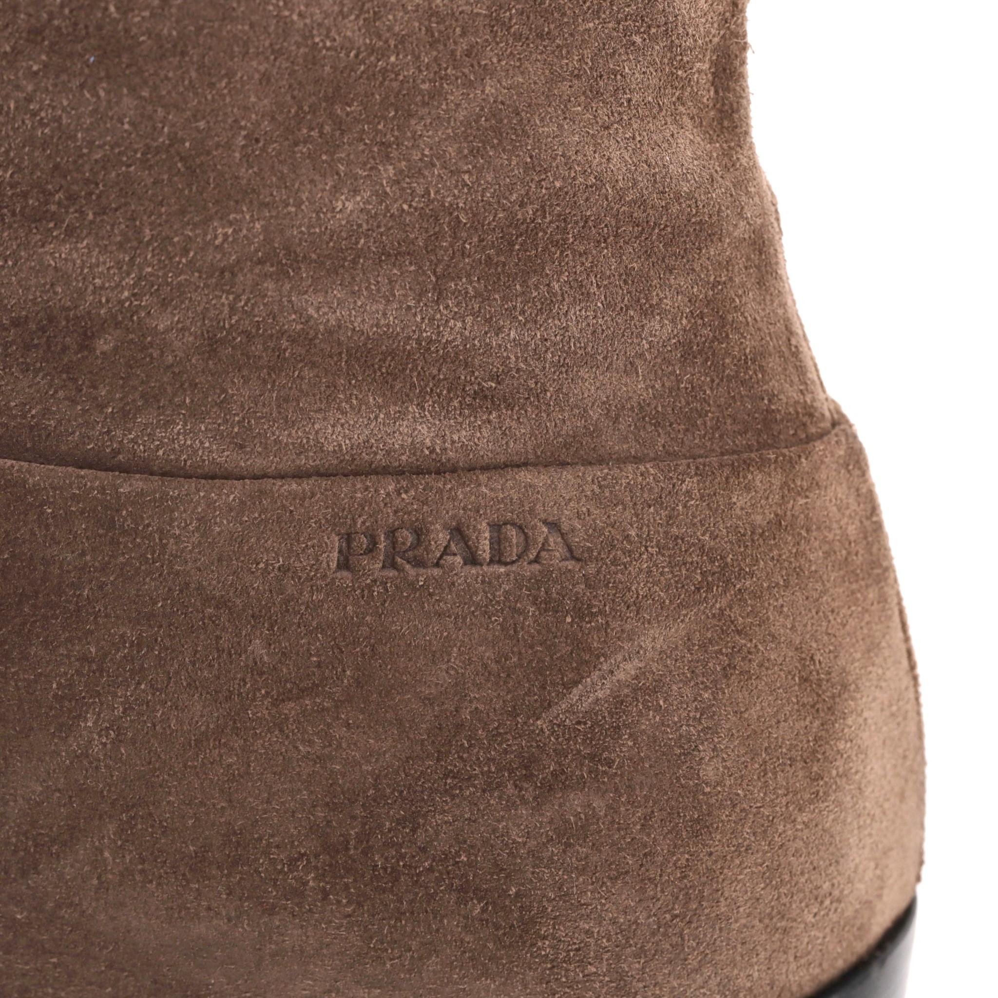 Prada Suede Knee-High Boots 1