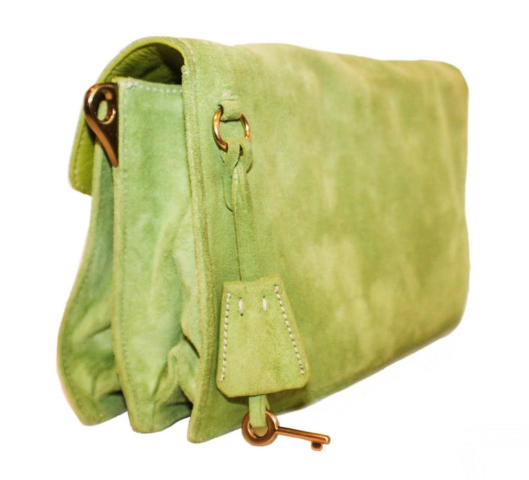 Prada Suede Lime Green Shoulder Bag at 1stDibs lime green prada bag