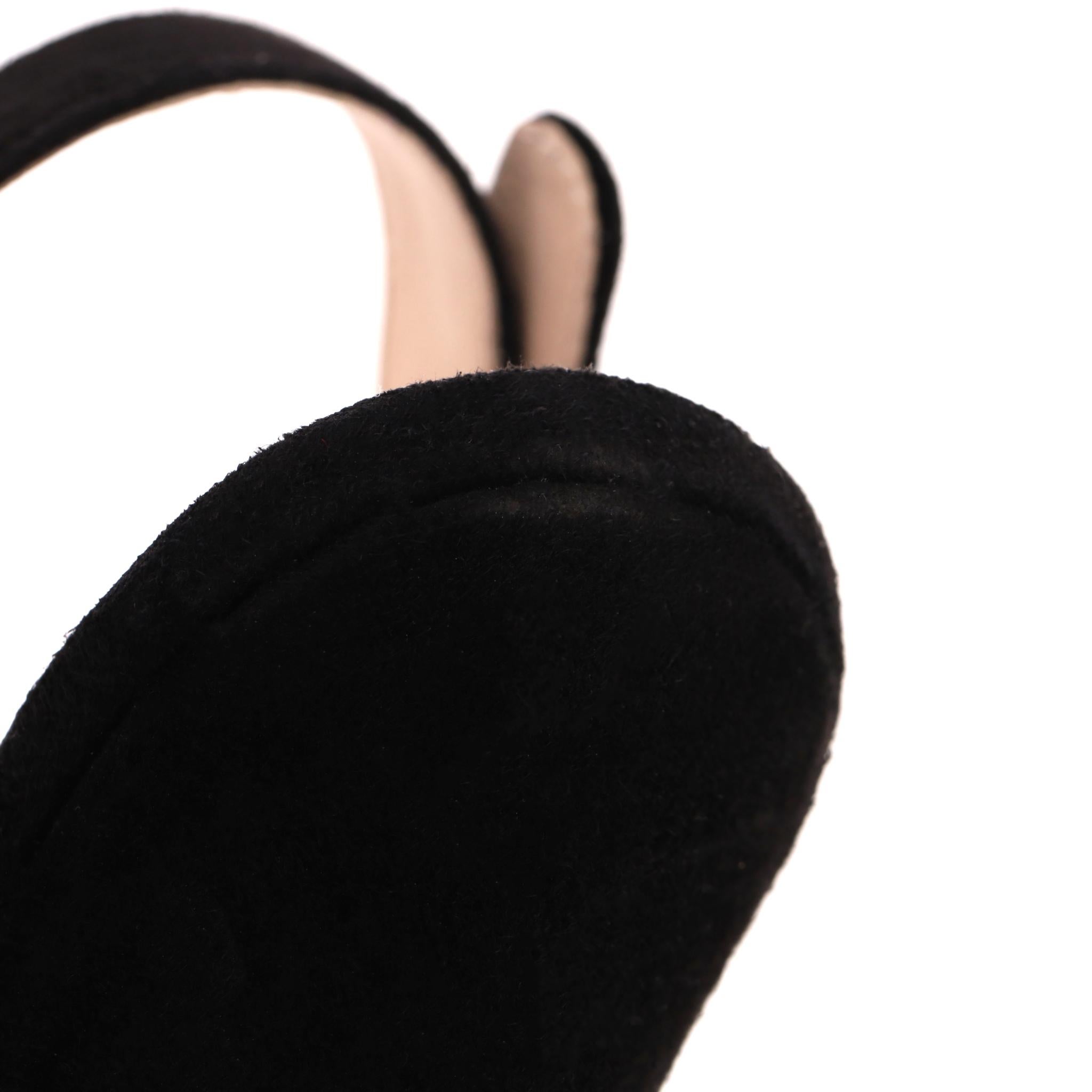 Sandales à plateforme en daim de Prada en vente 6