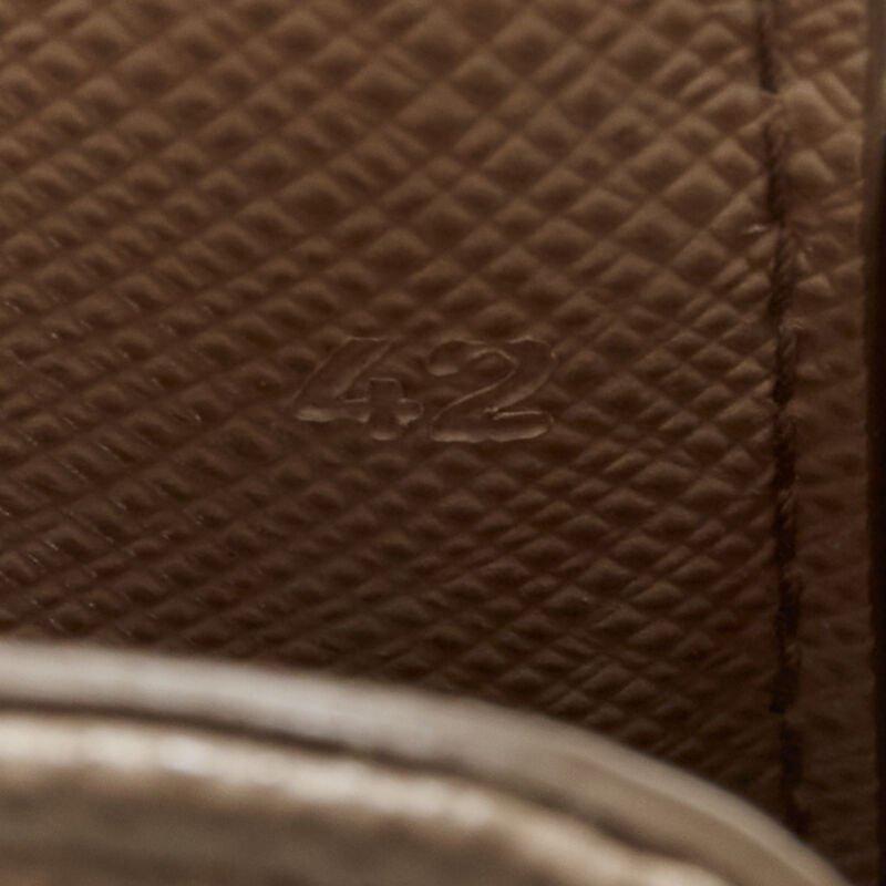 PRADA Symbole Triangle logo saffiano leather Phone lanyard bag beige nude For Sale 3