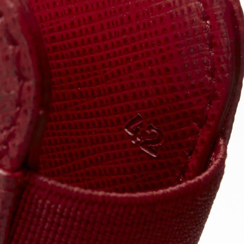 PRADA Symbole Triangle logo saffiano leather phone pouch lanyard bag red For Sale 1