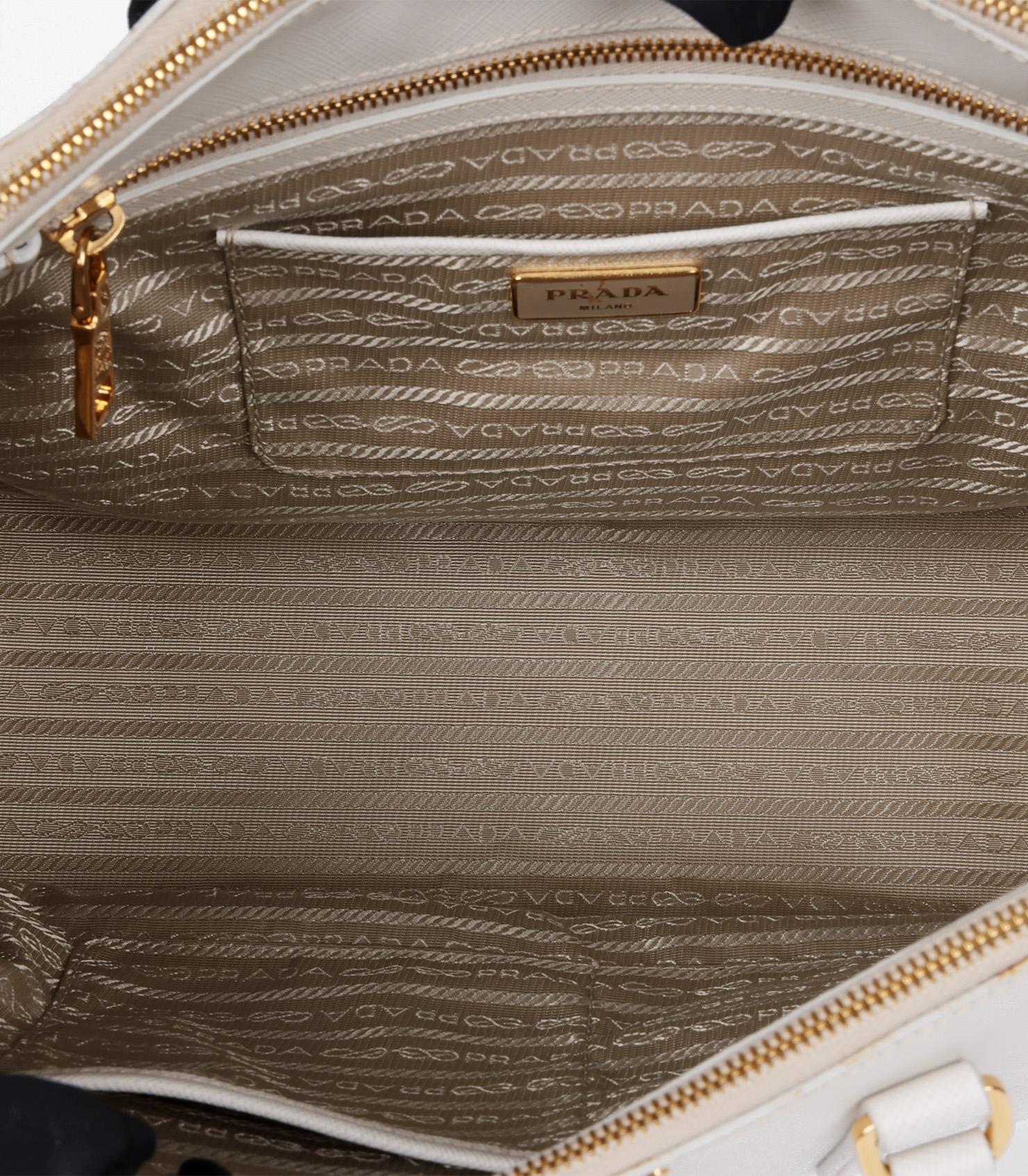 Prada Talco Saffiano Lux Leather Large Galleria Tote 5