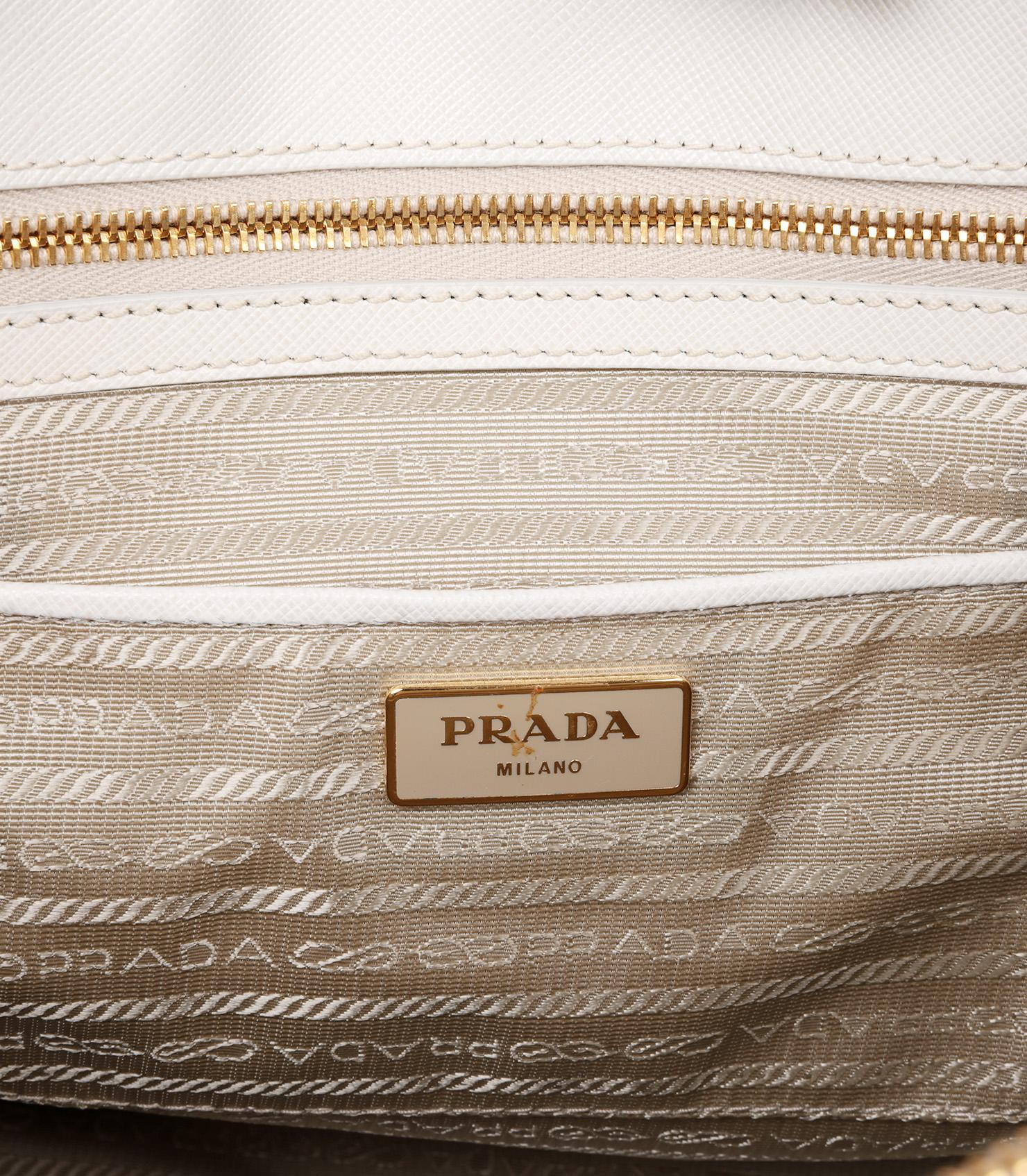 Prada Talco Saffiano Lux Leather Large Galleria Tote 2