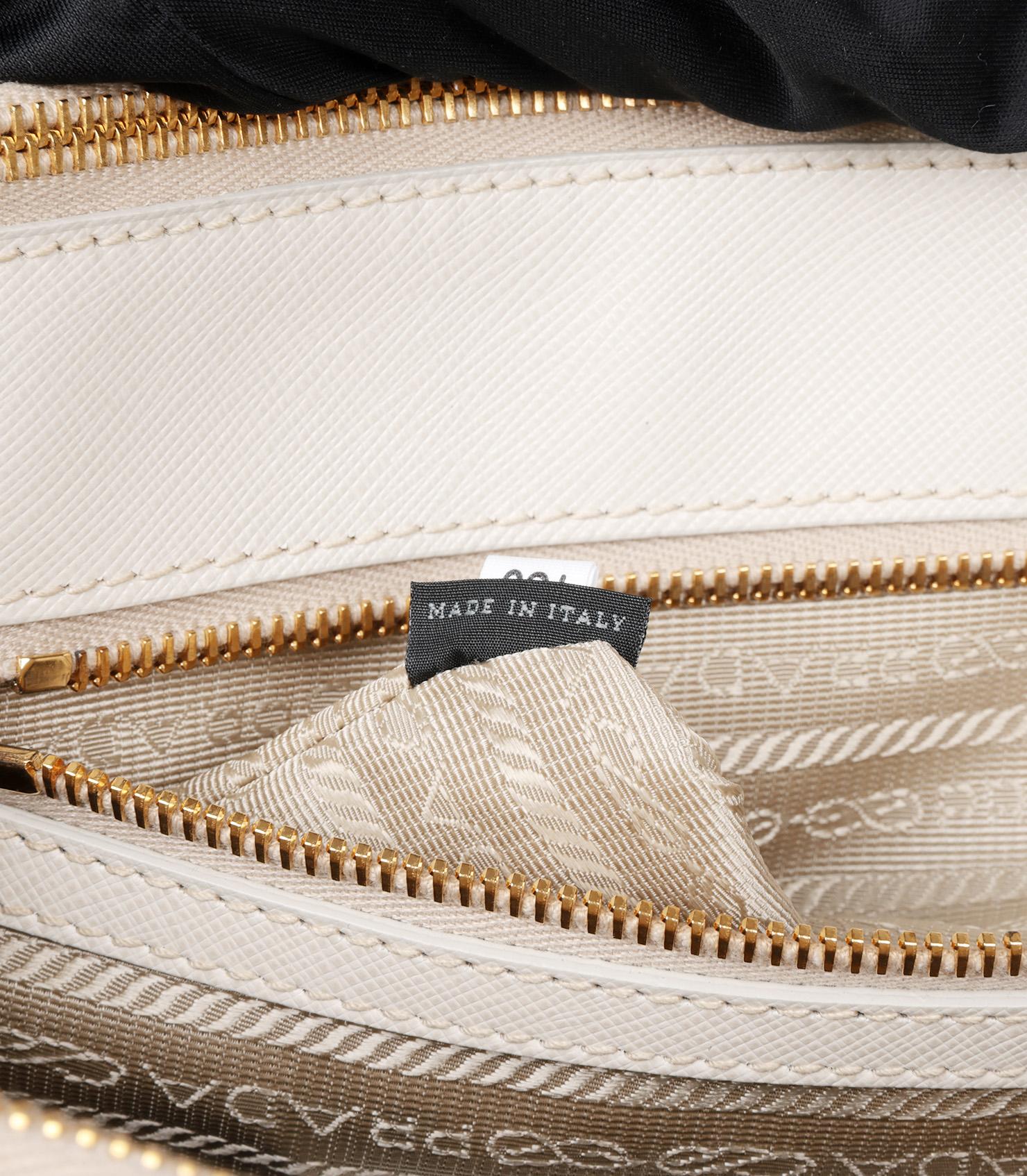 Prada Talco Saffiano Lux Leather Large Galleria Tote 4