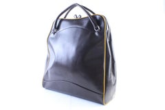 Prada Tall Bowler 19pr0621 Brown Leather Weekend/Travel Bag