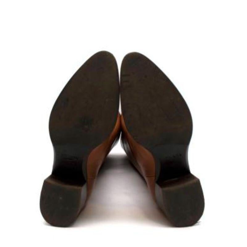 Prada Tan Calf Leather Long Heeled Boots For Sale 1