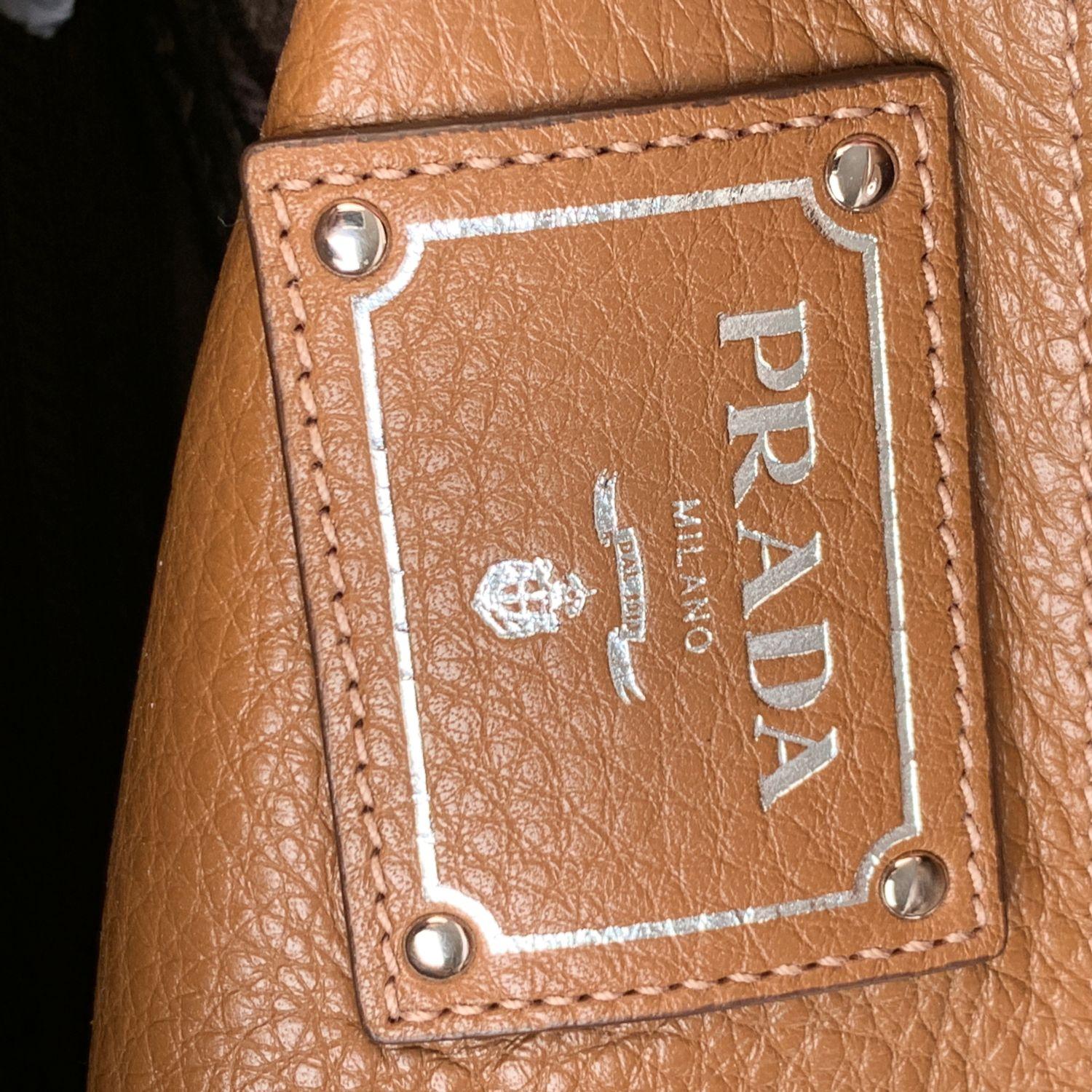 Prada Tan Leather Vitello Phenix Tote Shoulder Bag BN2795 3
