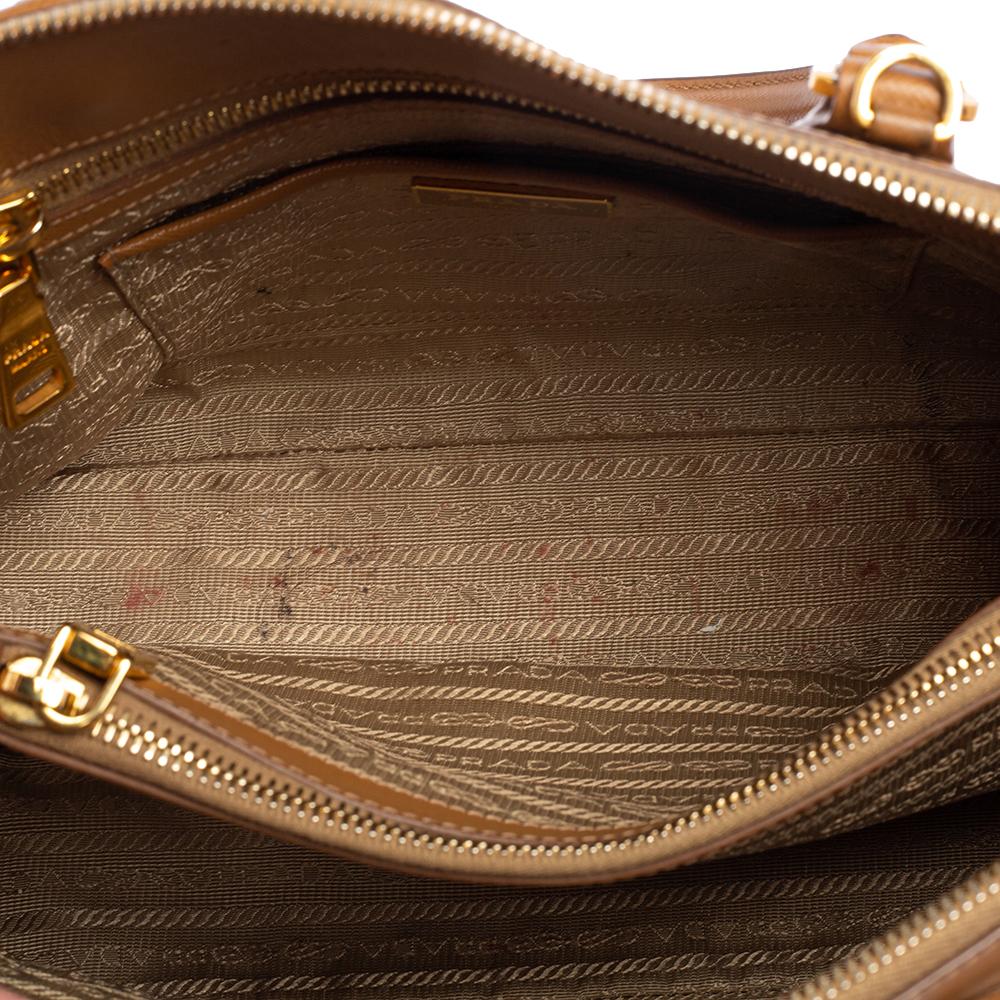 Prada Tan Saffiano Lux Leather Medium Promenade Satchel 4