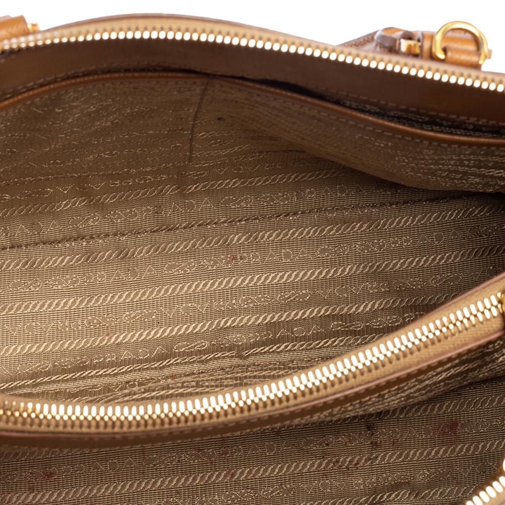 Prada Tan Saffiano Lux Leather Medium Promenade Satchel 5