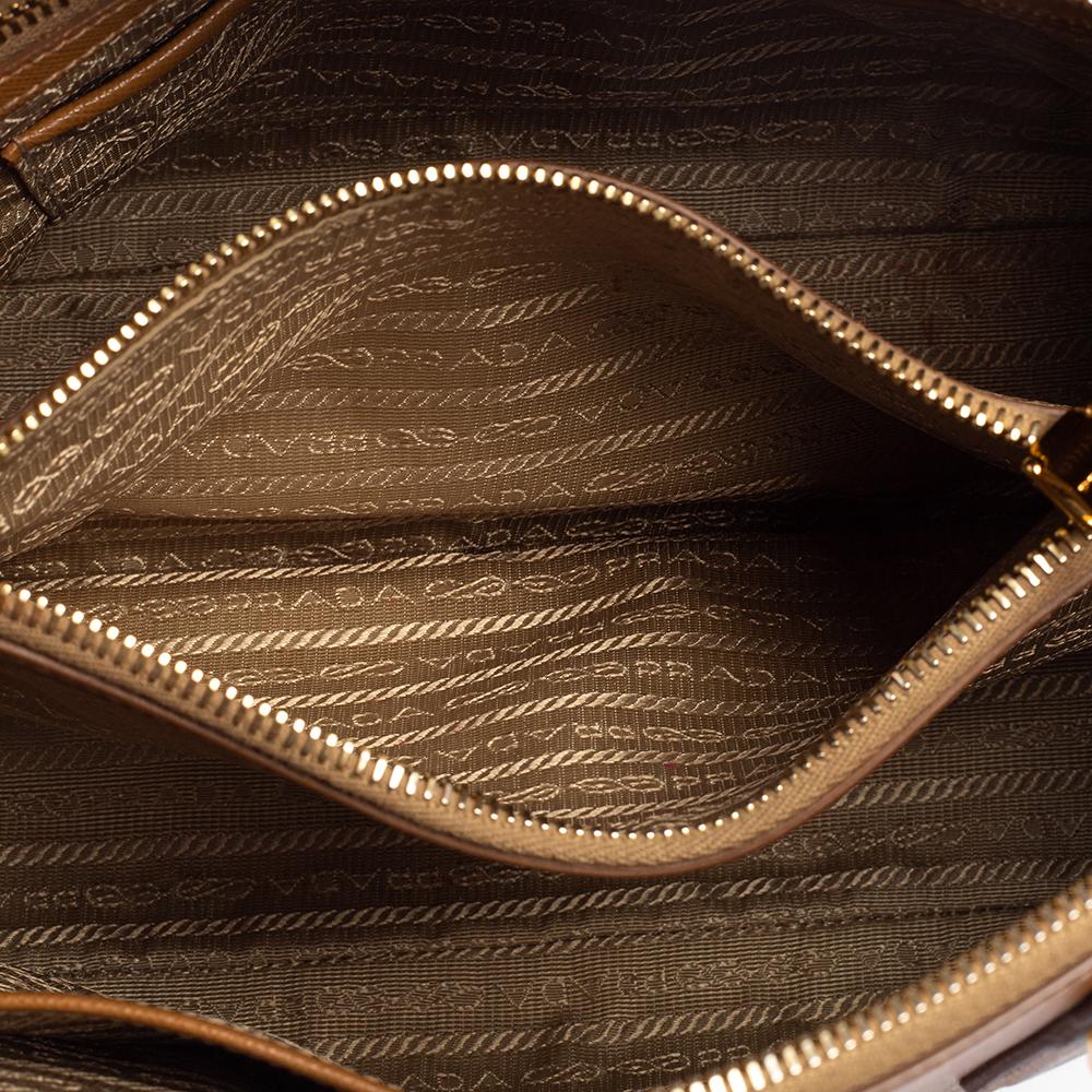 Prada Tan Saffiano Lux Leather Medium Promenade Satchel 6