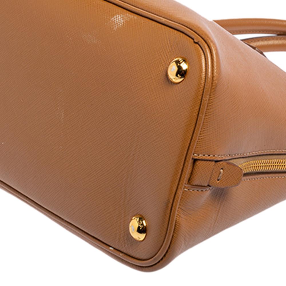 Prada Tan Saffiano Lux Leather Medium Promenade Satchel 3