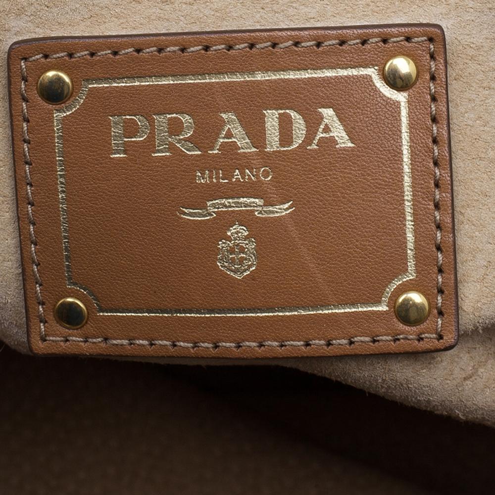 Prada Tan Soft Calf Leather Tote 11