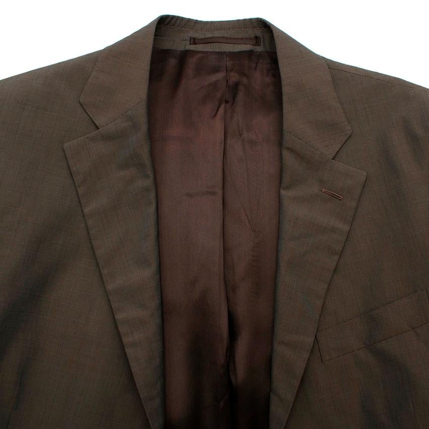 Prada Taupe Cotton Single Breasted Blazer - 48R In Excellent Condition For Sale In London, GB