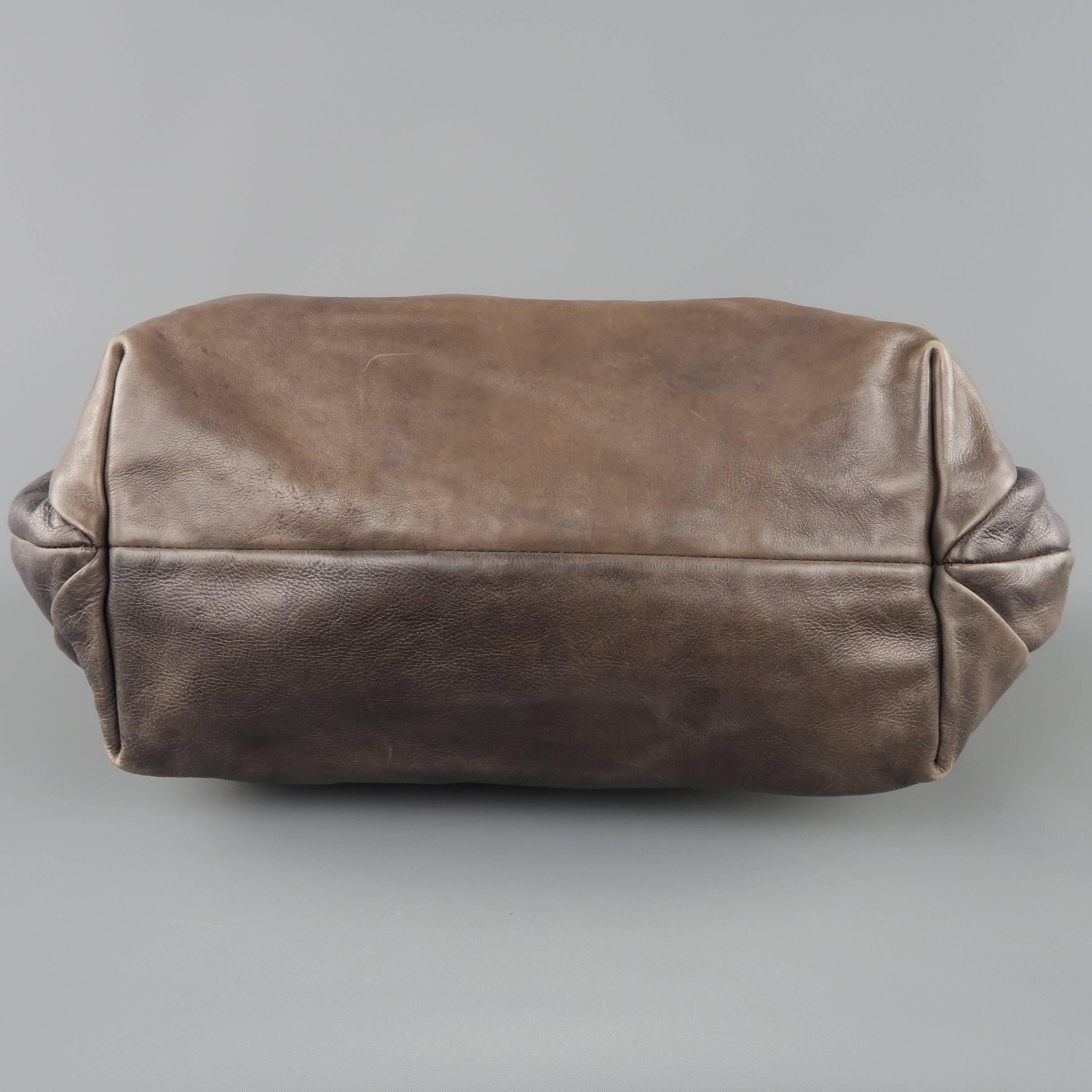 PRADA Taupe Ombre Leather Degrade Blond Mordor Glace Handbag 8