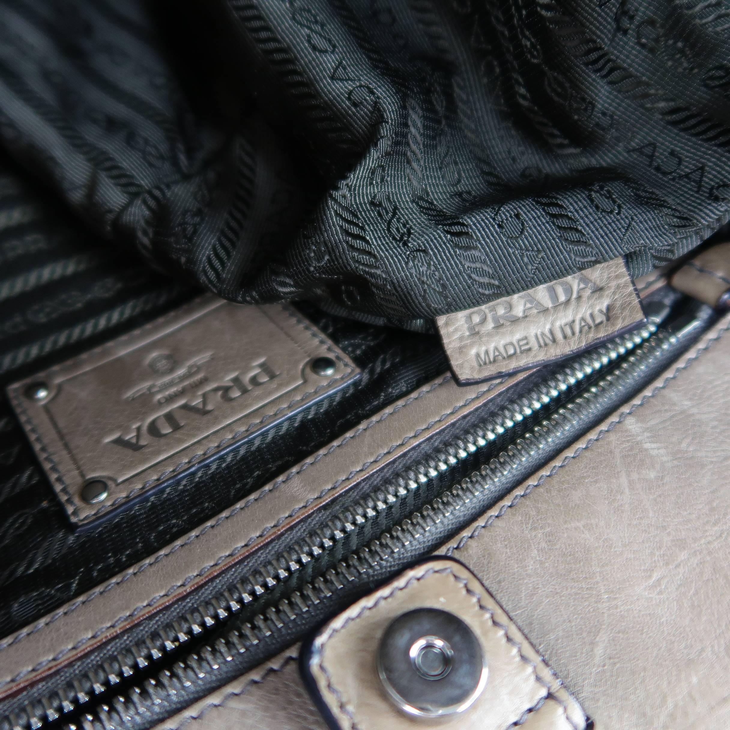 PRADA Taupe Ombre Leather Degrade Blond Mordor Glace Handbag 10