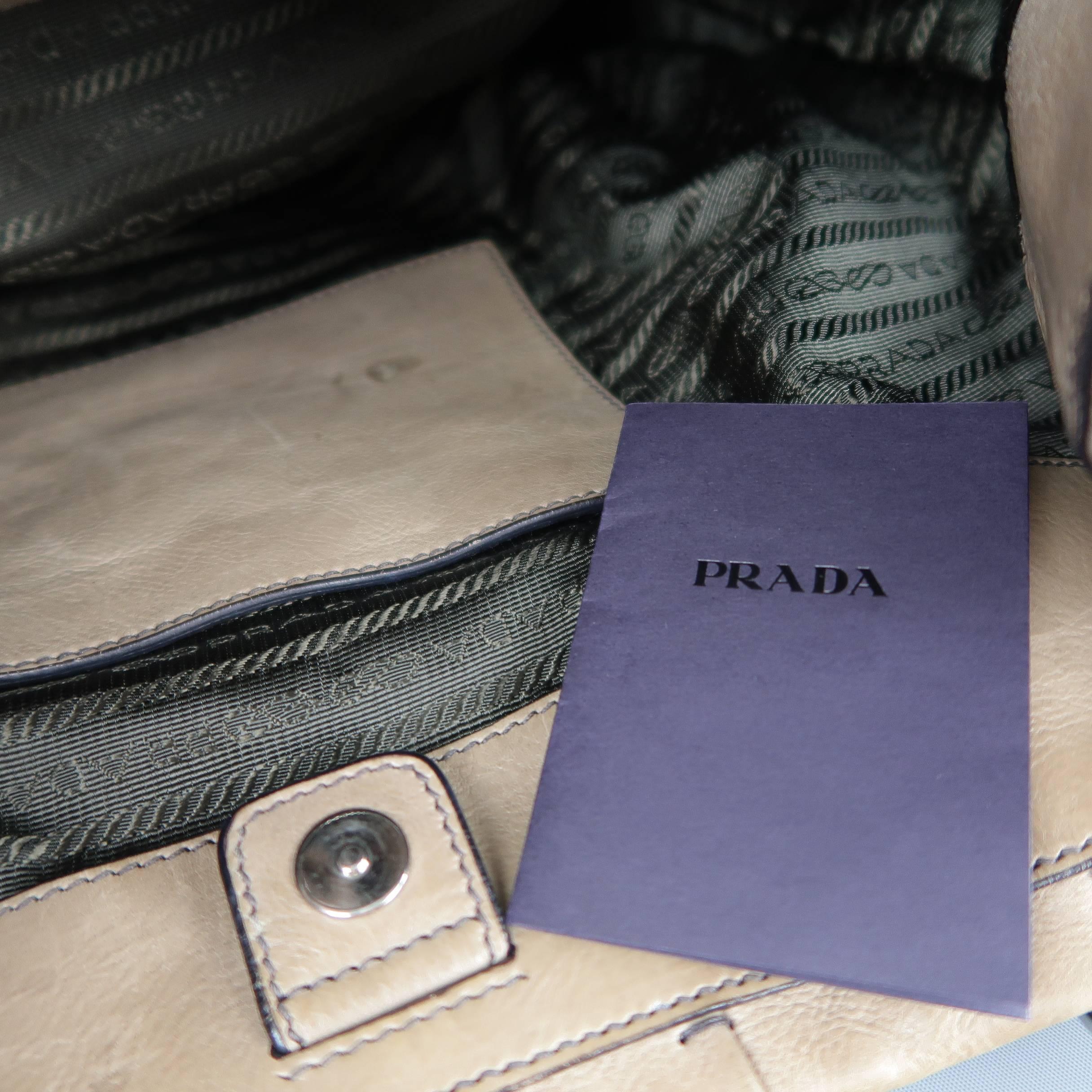 PRADA Taupe Ombre Leather Degrade Blond Mordor Glace Handbag 11