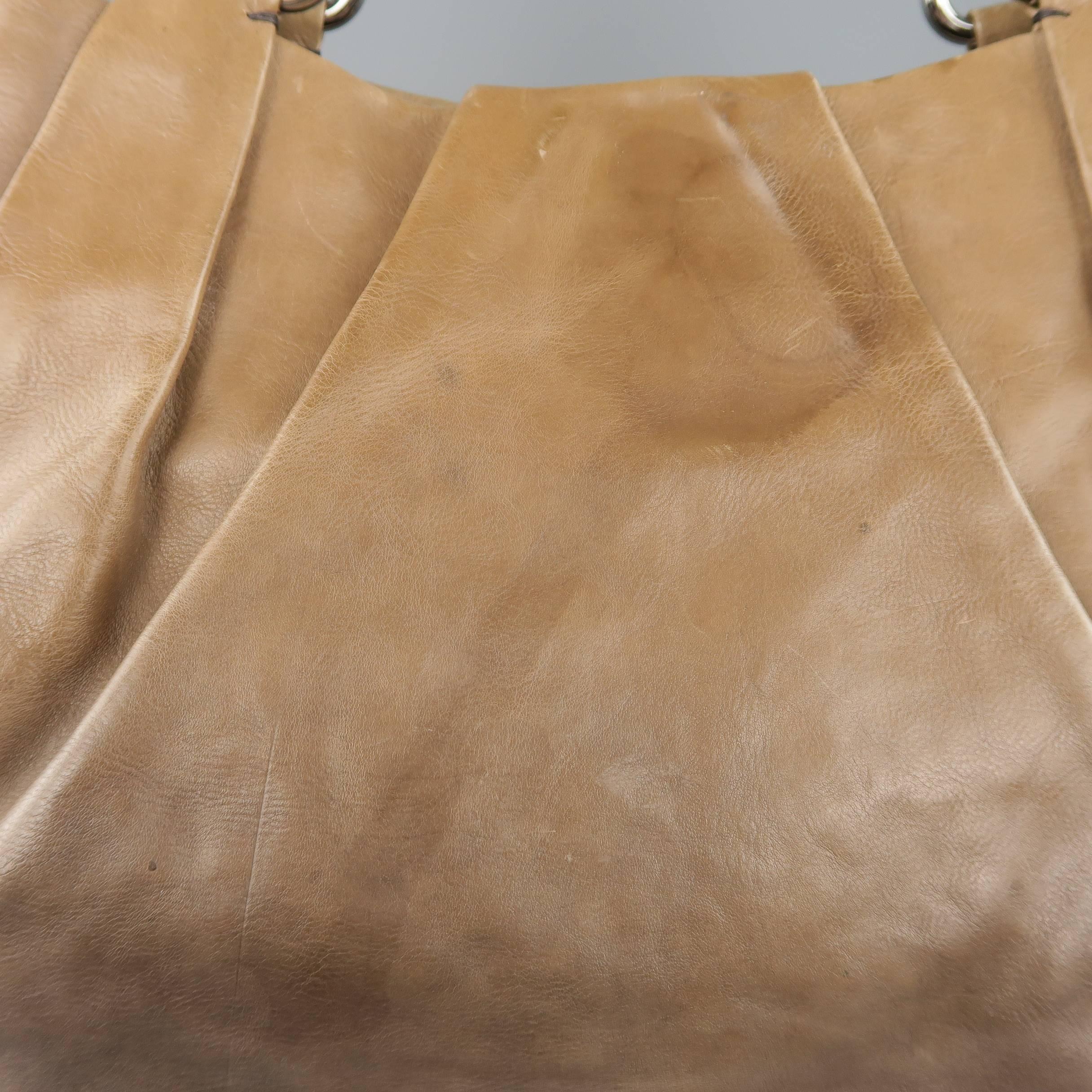 PRADA Taupe Ombre Leather Degrade Blond Mordor Glace Handbag 4