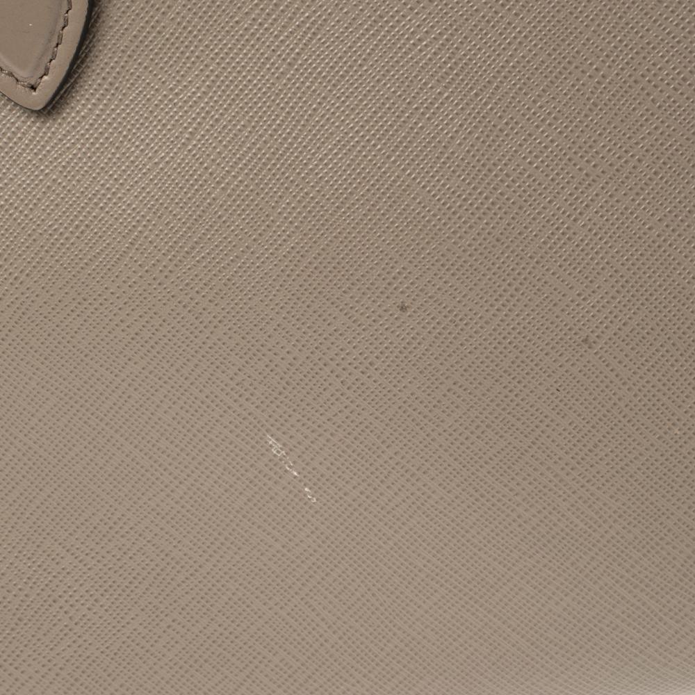 Prada Bolso de piel saffiano topo Borsa a Mano 1