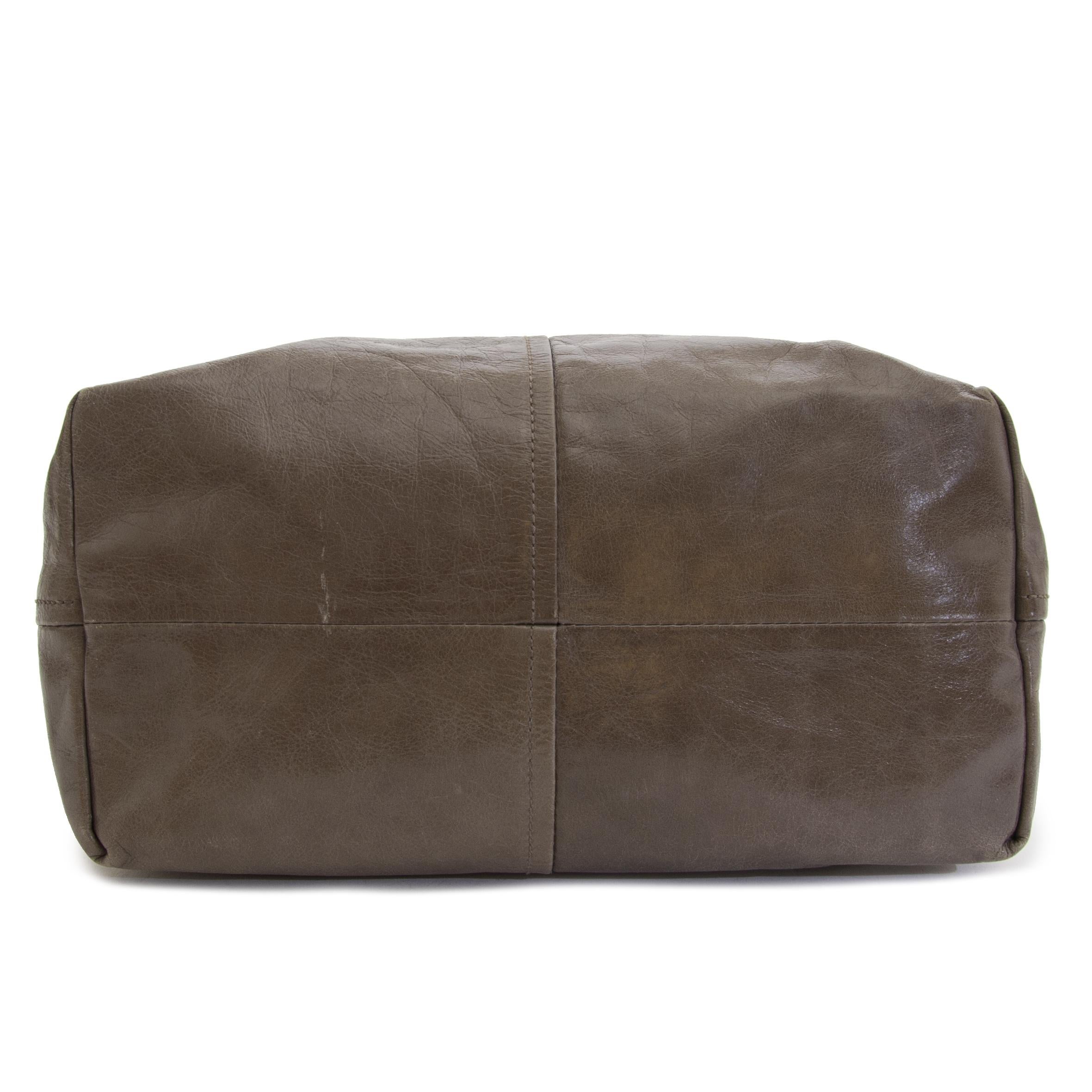 Gray Prada Taupe Shoulder Bag