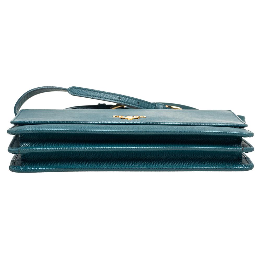 prada teal bag