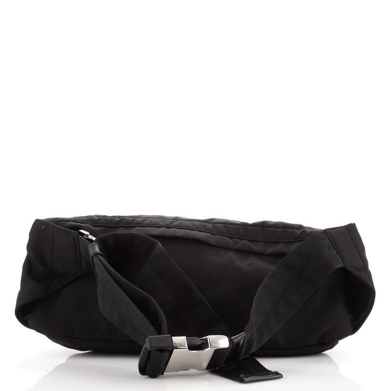 Black Prada Technical Front Pocket Waist Bag Tessuto