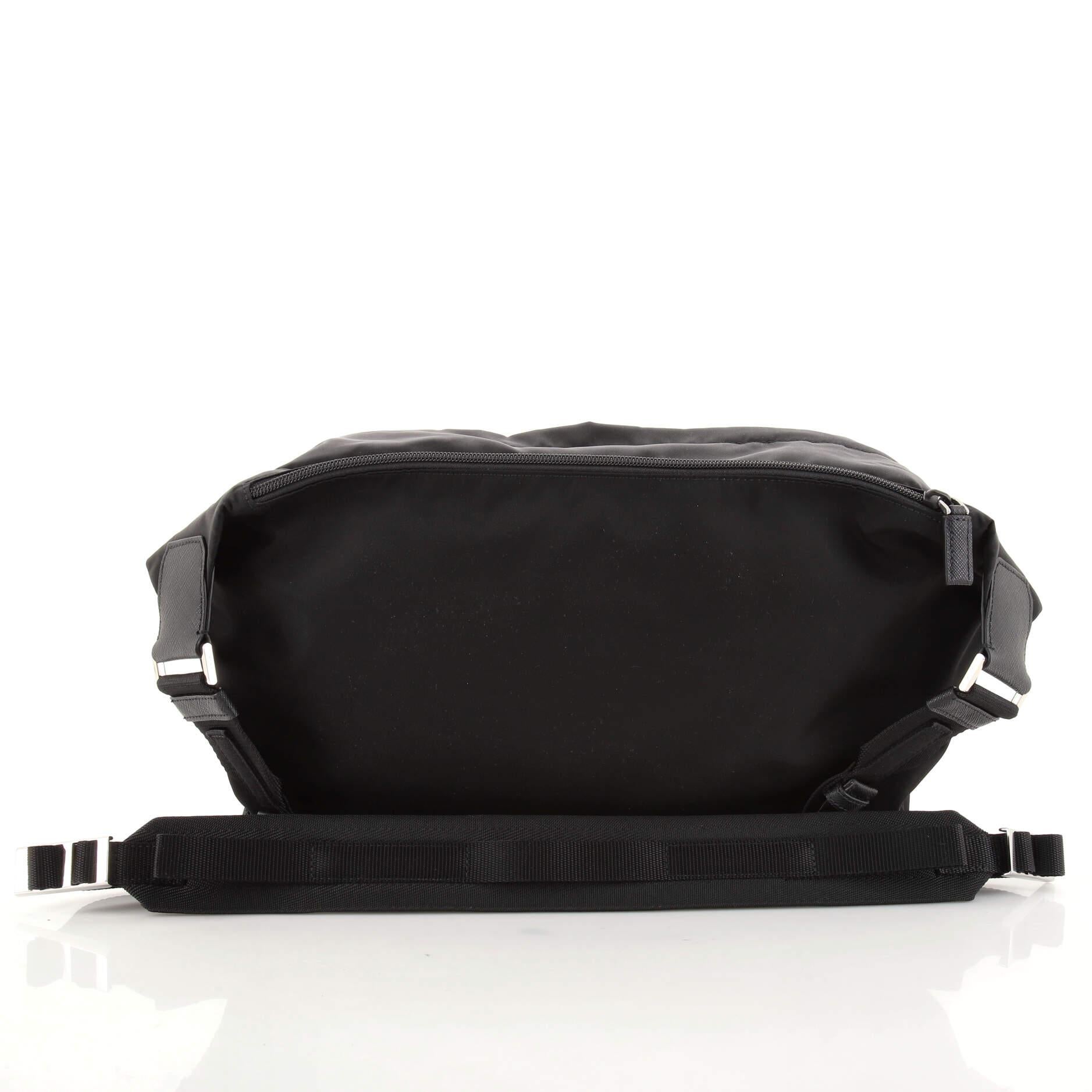 Prada Technical Zip Crossbody Bag Tessuto Medium In Good Condition In NY, NY