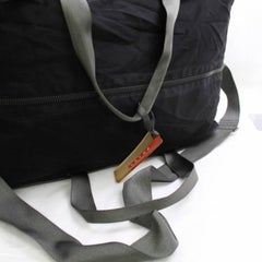 Prada Tessuto 2way Sports Luggage Duffle 868426 Black Nylon Weekend/Travel Bag