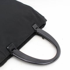 Prada Tessuto 868061 Black Nylon Tote