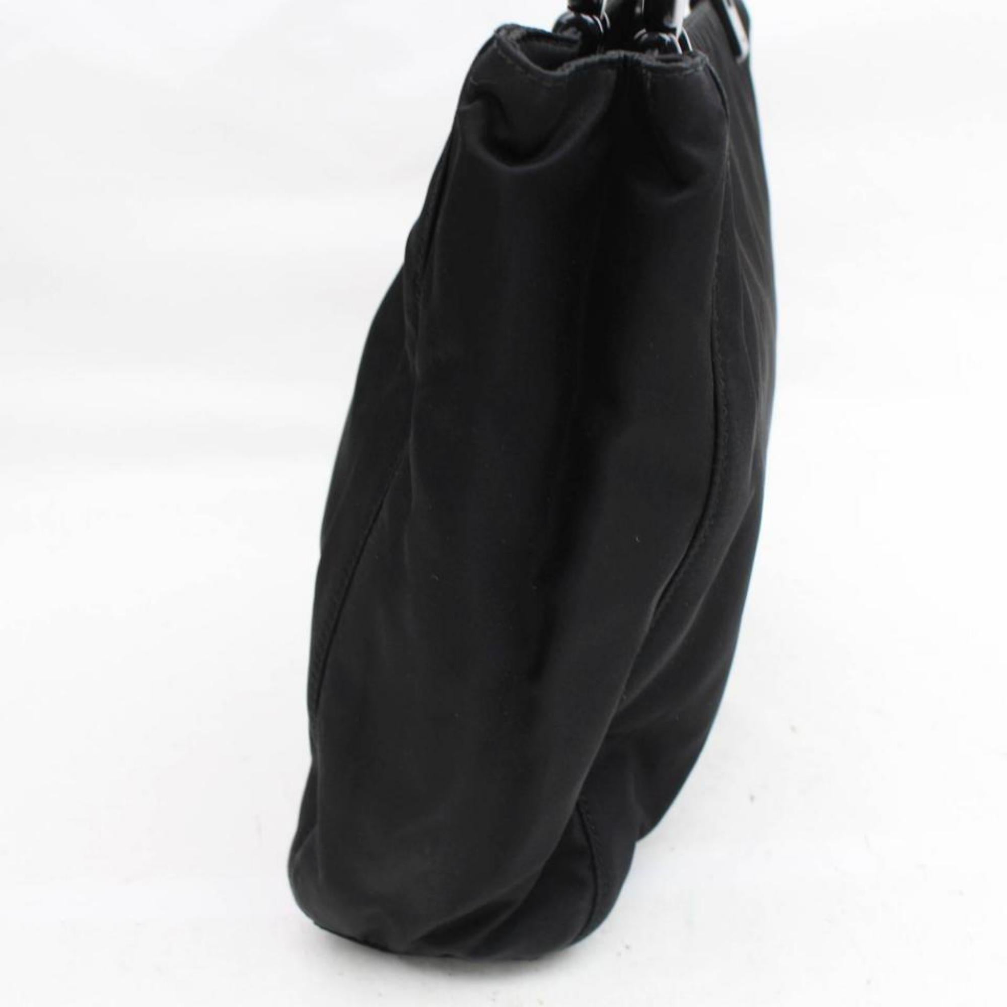Prada Tessuto 868061 Black Nylon Tote For Sale 4