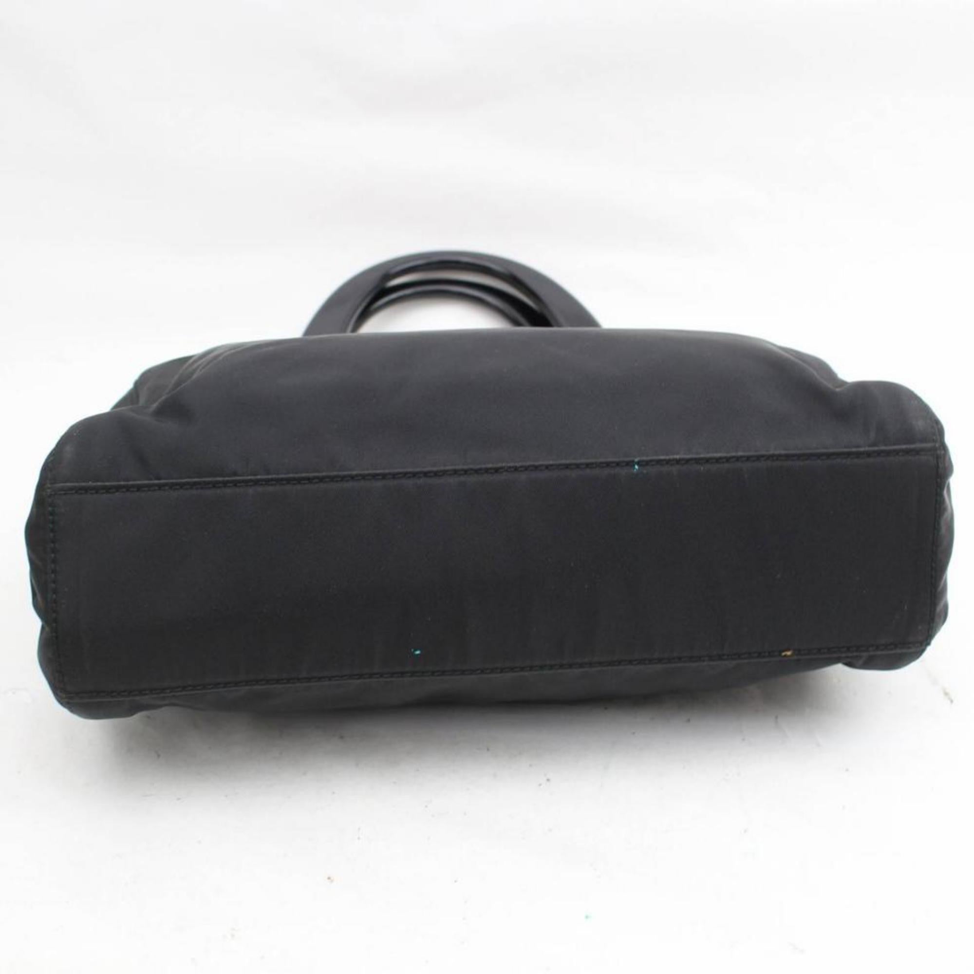 Prada Tessuto 868061 Black Nylon Tote For Sale 5
