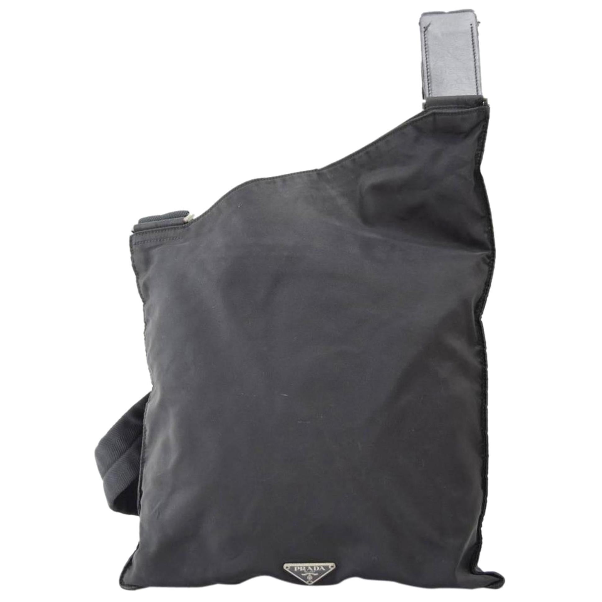 Prada Tessuto Body 869729 Black Nylon Shoulder Bag For Sale
