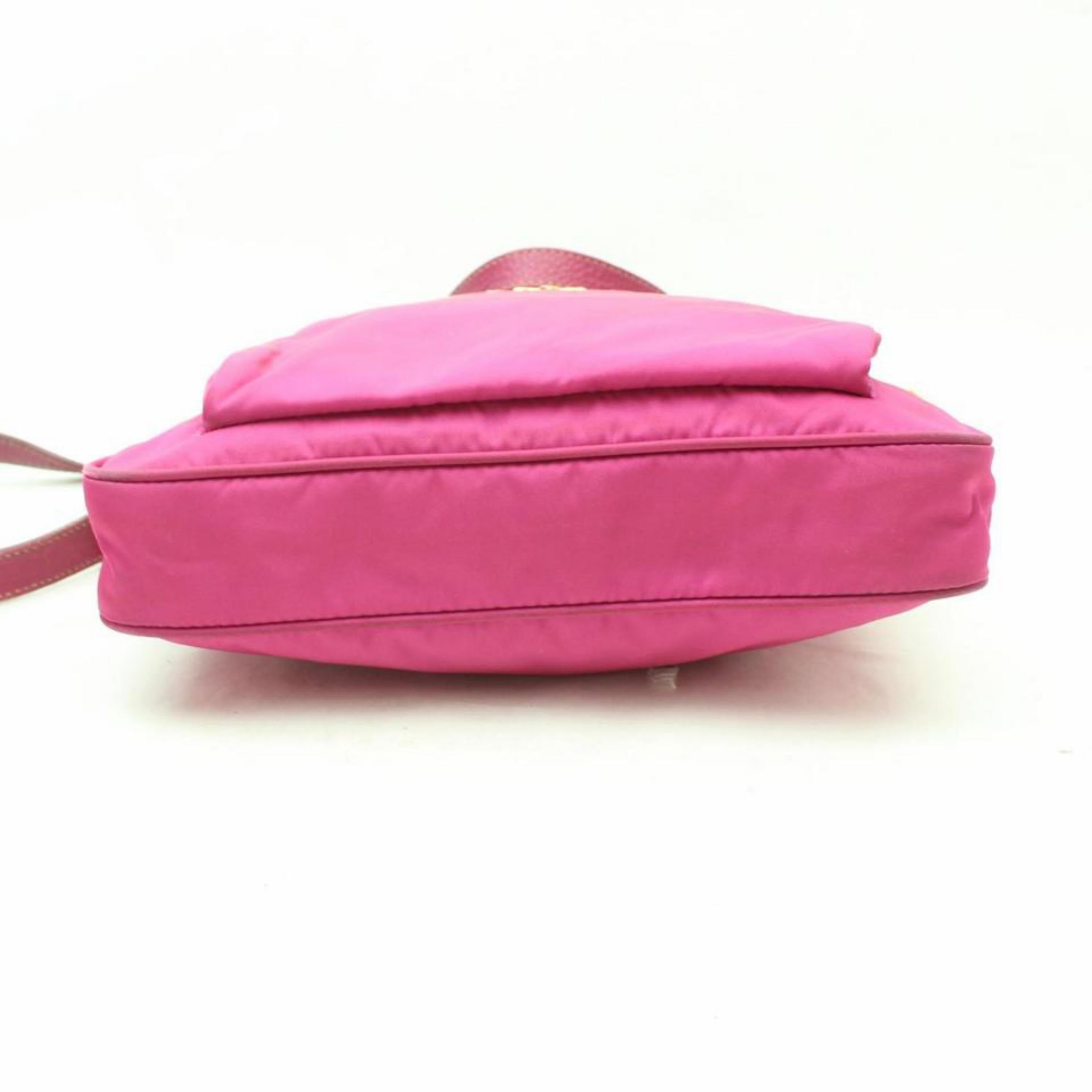 Prada Tessuto Messenger 868871 Pink Nylon Cross Body Bag 3