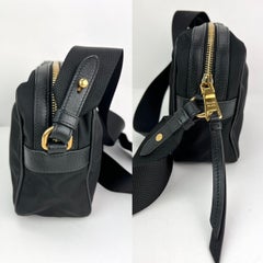 Prada Tessuto Nylon Bandoliera Black Crossbody Camera Bag