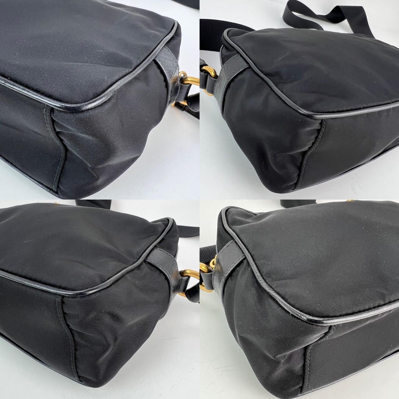 Women's Prada Tessuto Nylon Bandoliera Black Crossbody Camera Bag For Sale