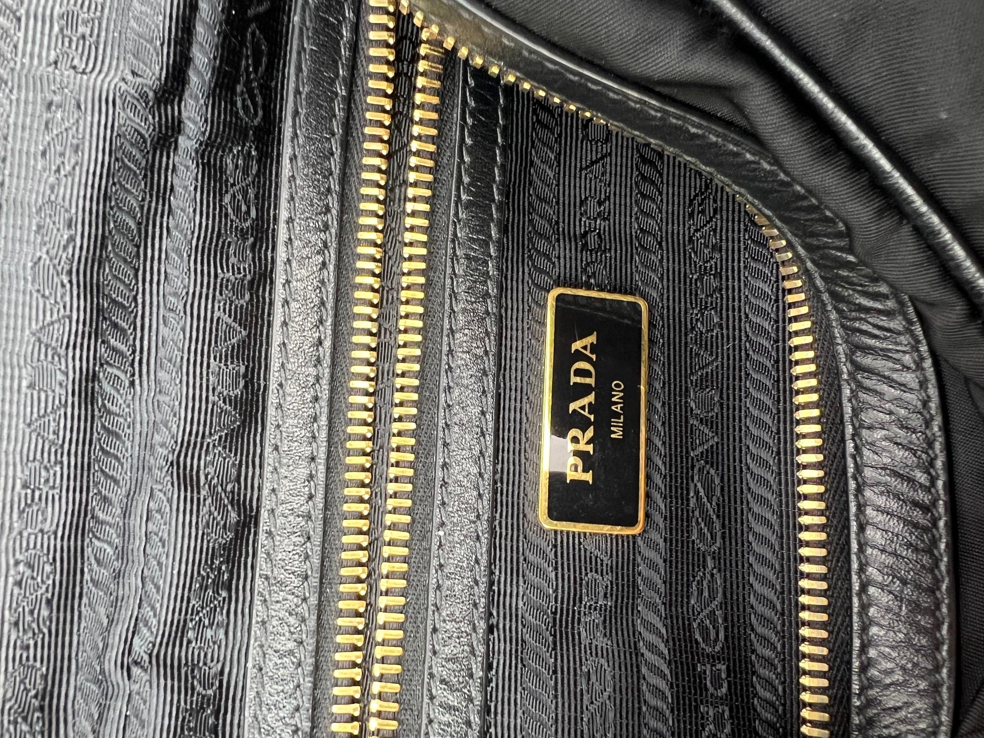 Prada Tessuto Nylon Bandoliera Black Crossbody Camera Bag For Sale 4
