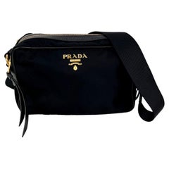 Prada Tessuto Nylon Bandoliera Black Crossbody Camera Bag